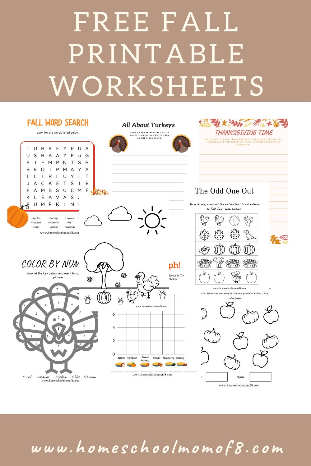 Free & Printable Fall worksheets HomeSchool Mom of 8